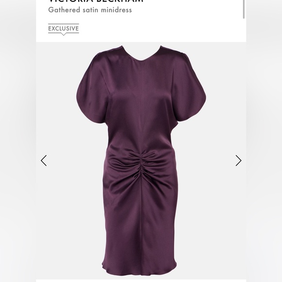Victoria Beckham Dresses & Skirts - Victoria Beckham Satin Midi Dress in Burgundy/ Fig Color